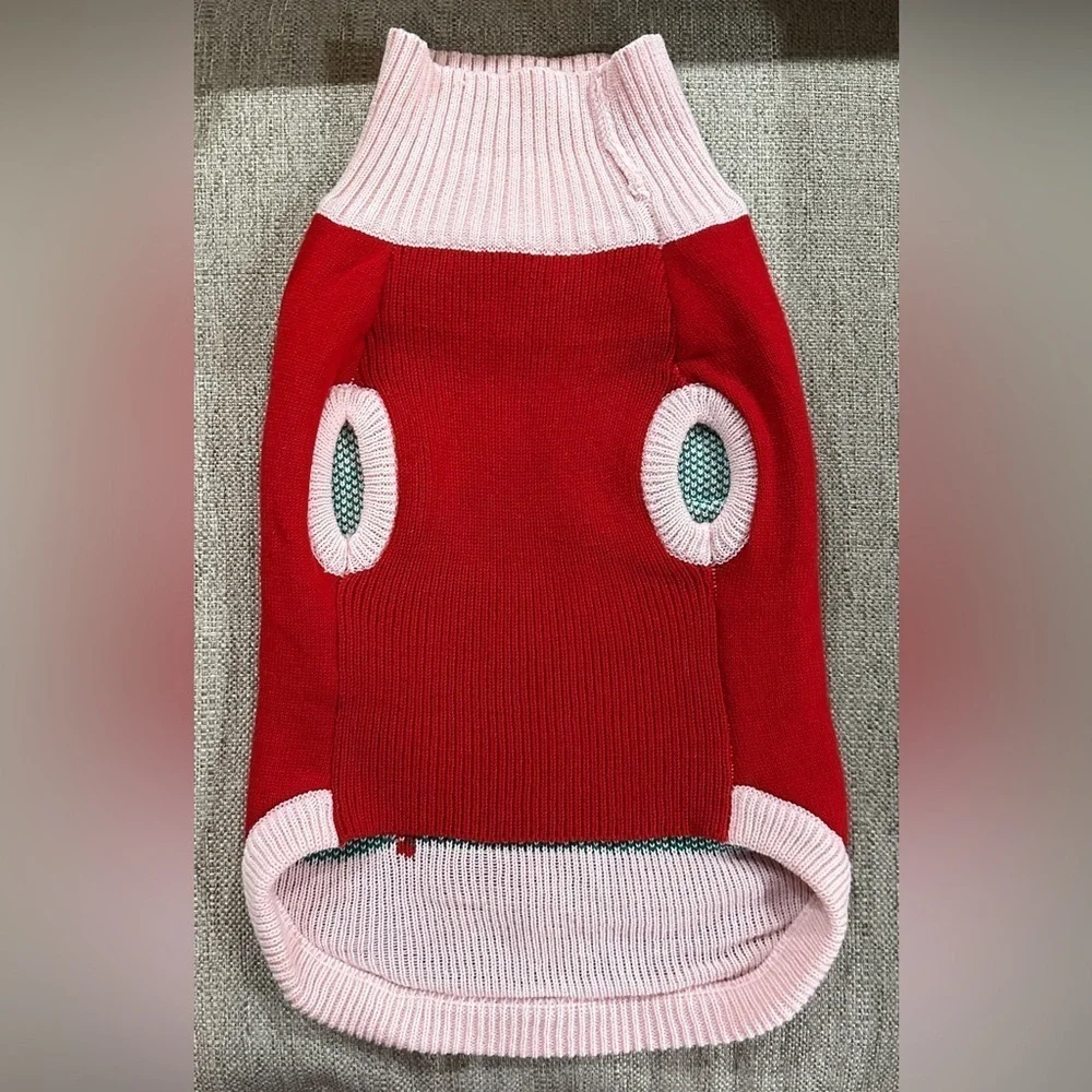 Red XL Unicorn Ugly Christmas Sweater for Dogs